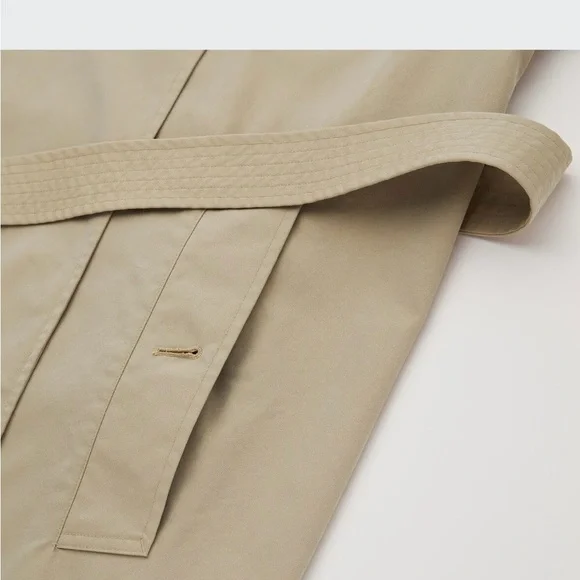 Uniqlo U *NWT* Elegant Tan Women's Trench Coat - Picture 3 of 13